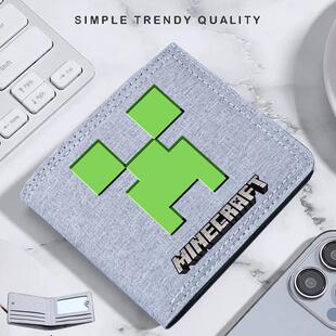 新款我的世界钱包男青少年初高中学生小钱夹男童儿童零钱卡包男孩