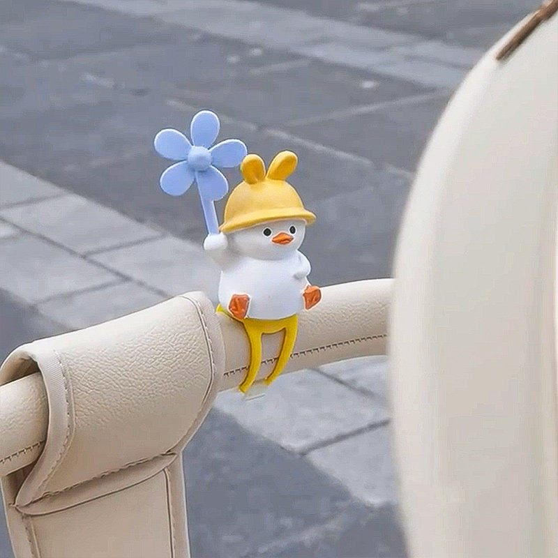小鸭子风车婴儿车推车扶手装饰挂件宝宝玩具车安抚摆件遛娃神器