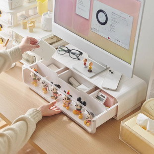 电脑增高架盲盒手办展示收纳盒桌面收纳置物架台式显示器垫高底座