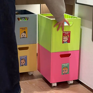 多巴胺桌下收纳箱置物架可移动带轮学生宿舍书本杂物储物盒可叠放