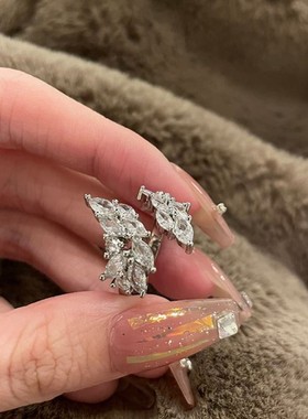 FRIDAY JEWELRY定制个性百搭气质复古镶钻女式食指可调节开口戒指