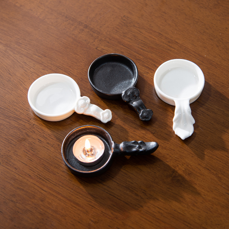 良品简约中式陶瓷蜡烛托