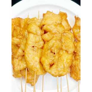 香嫩咖喱里脊肉串奥尔良鸡肉串可炸可烤空气炸锅食材里脊肉片