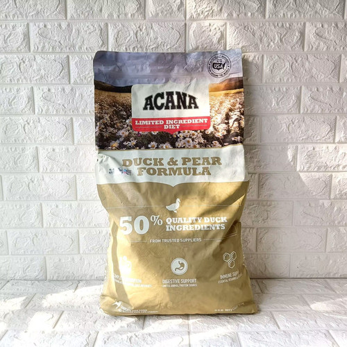 Acana爱肯拿成犬幼犬通用全价干粮低敏去泪痕狗粮鸭肉梨犬粮6kg
