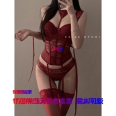 性感睡衣女款 夏带胸垫小胸聚拢纯欲风蕾丝吊带马甲束身衣 2024新款