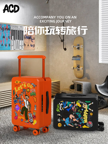 ACD涂鸦行李箱ins网红时尚拉杆潮F流旅行箱儿童学生登机箱可定制