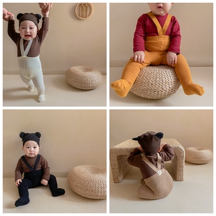 6一12月婴儿秋装衣服早秋外出套装两件套超萌四个月宝宝加厚韩式