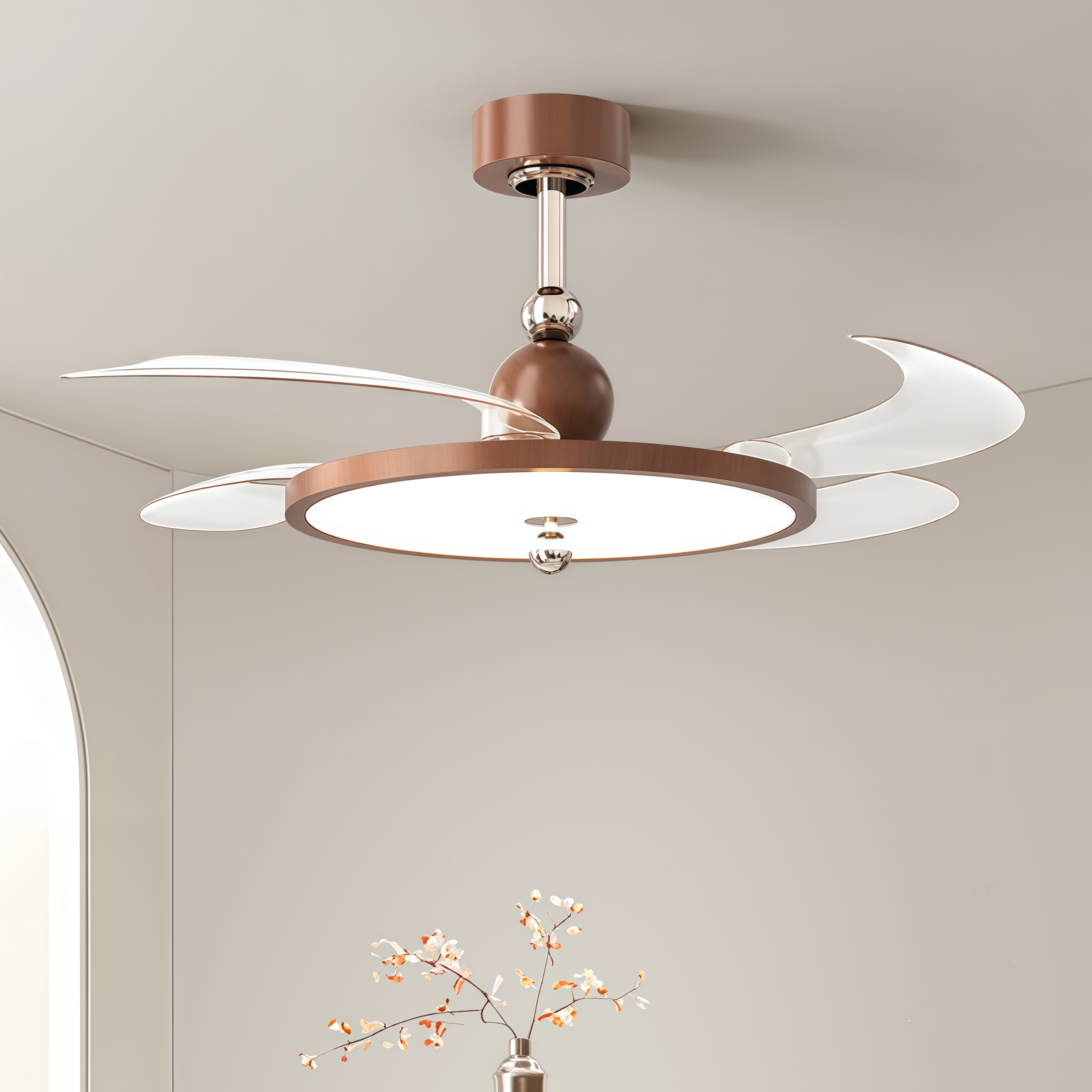 佳领王尊卧室餐厅隐形吊扇灯