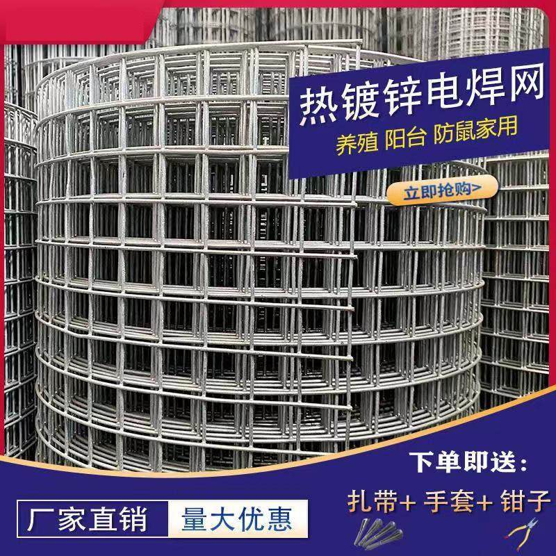 直销新品镀锌加厚加粗网格小孔铁丝网围栏圈地Q户外养殖U网窗户u.