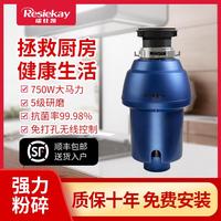 瑞仕凯750W家用厨房食物垃圾处理器水槽静音厨余粉碎机无线开关