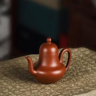 宜兴紫砂壶全手工赵庄朱泥思亭壶家用泡茶壶紫砂茶壶小号功夫茶具