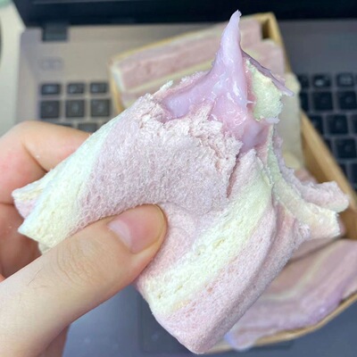 无边吐司面包芋泥味解馋速食