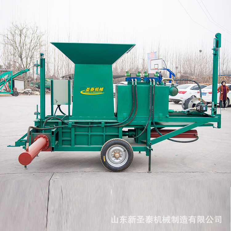牛羊青储饲料套袋打包机工作视频 卧式青储套袋打包机养殖专用