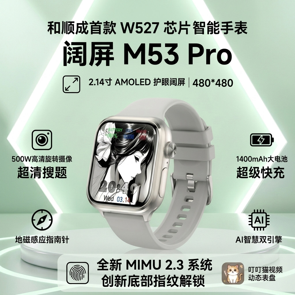 阔屏M53ProW527蜂窝500w像素图片