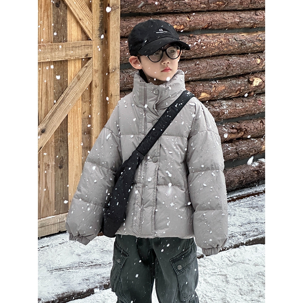 保姆鹅羽绒服童装男童白鸭绒冬新款儿童韩版加厚外套大童冬衣服