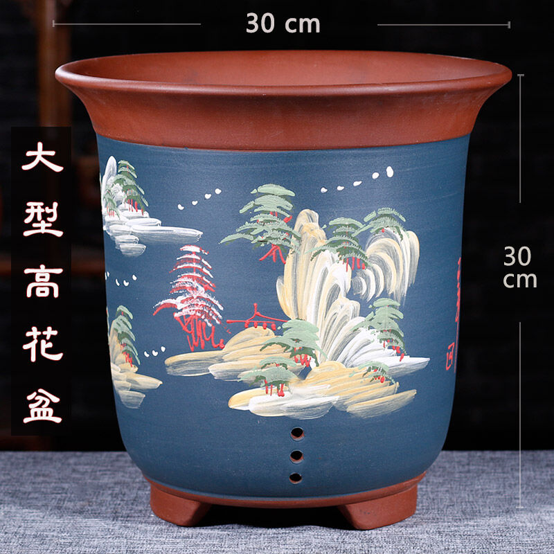 爵遇良品紫砂花盆特大兰花盆大口径高花盆大花蕙兰盆庭院落地种树