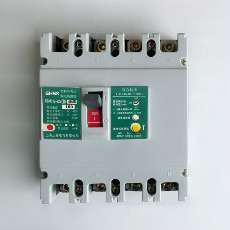 上海三开漏电断路器SSM31L-225S/H4300B空气开关100A200A400A630A