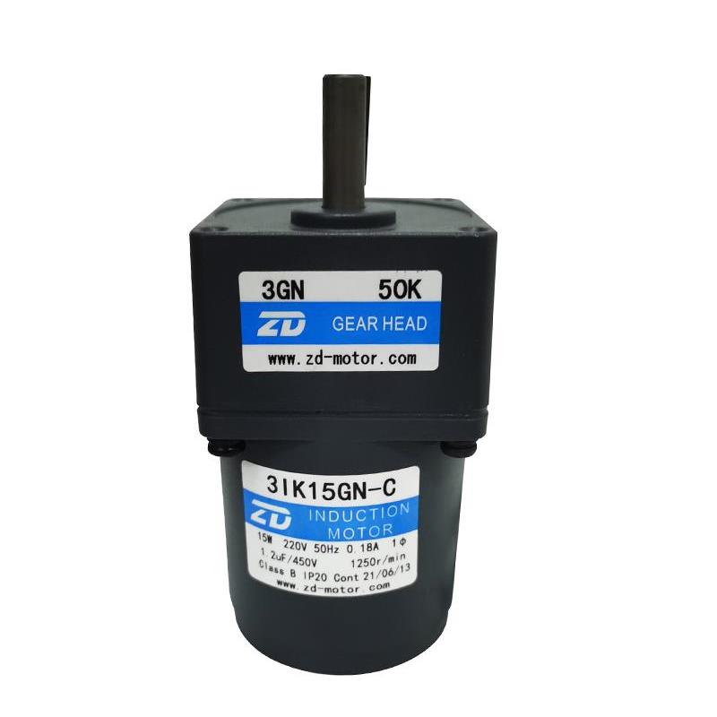 中大力德15W220V交流减速电机3IK15GN-C3GN30K定速调速马达输送带
