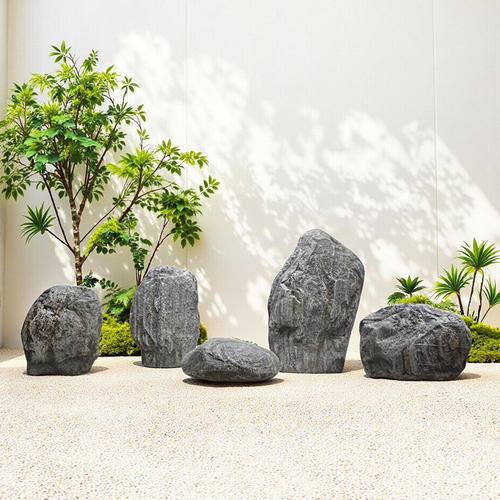 仿真泰山石中式庭院假山摆件