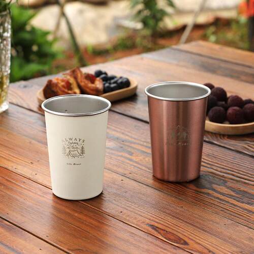 HikeMount户外露营不锈钢啡便携杯子啤酒喝茶水 5小酒杯0ML咖杯