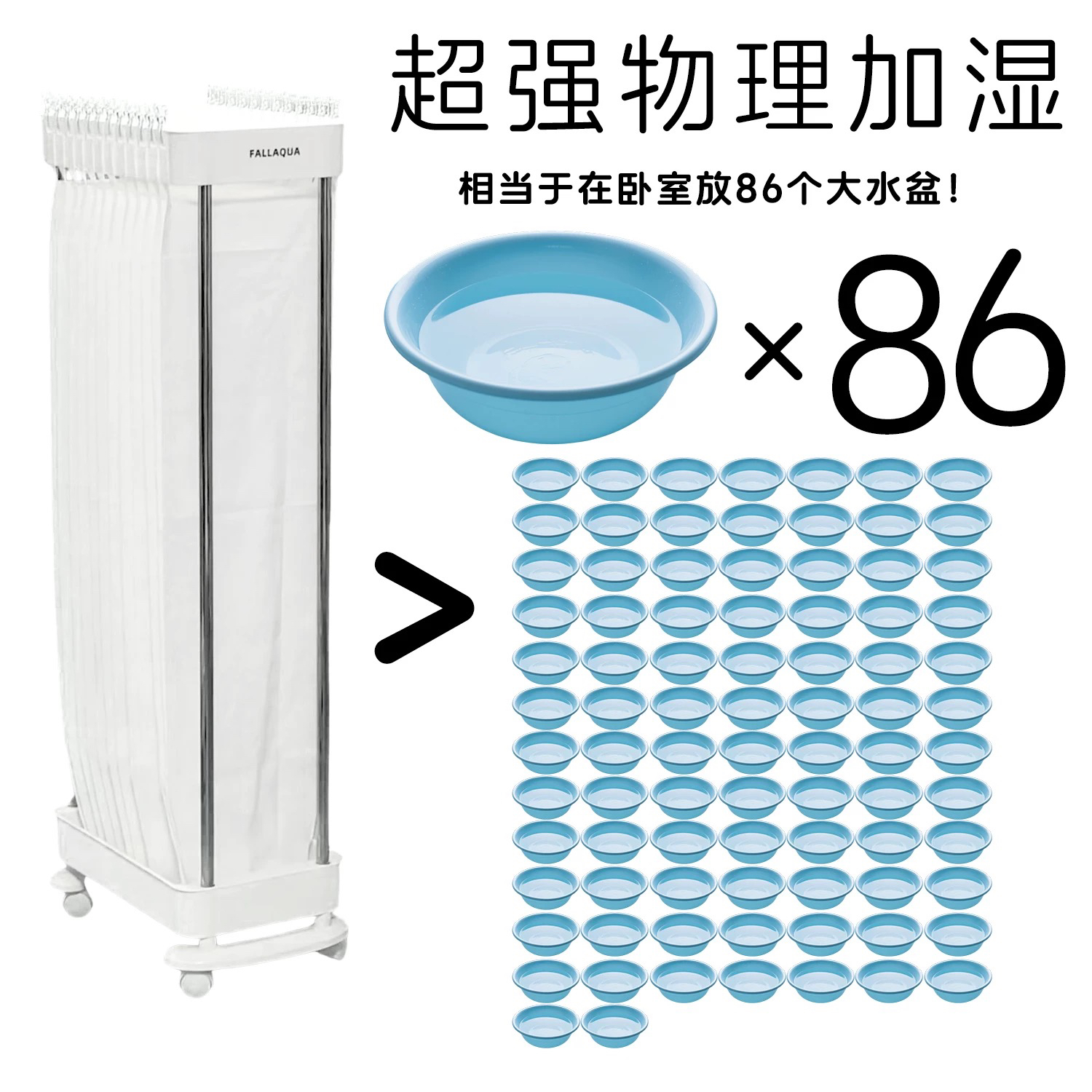 FALLAQUA加湿器静音无雾物理冷蒸发母婴卧室宿舍自然蒸发加湿器