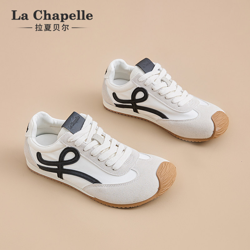 拉夏贝尔德训鞋女2025新款夏季百搭复古薄款小白鞋透气休闲运动鞋,女鞋,时尚休闲鞋,淘宝优惠券,粉丝福利购,淘宝优惠卷