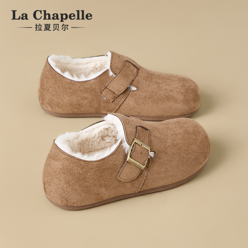 拉夏贝尔加绒勃肯鞋2025年新款