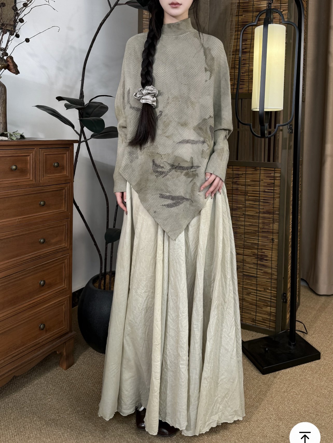 手工植物染“末青”针织蝙蝠袖,女装/女士精品,时尚套装,淘宝优惠券,粉丝福利购,淘宝优惠卷