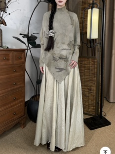 手工植物染“末青”针织蝙蝠袖