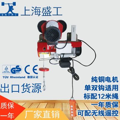 连体带跑车微型电动葫芦PA200220V家用电动小型吊机