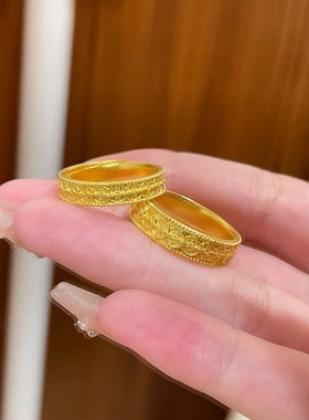 玉弘2025新款腰缠万贯拉丝戒指时级感设计个性轻奢小众饰品