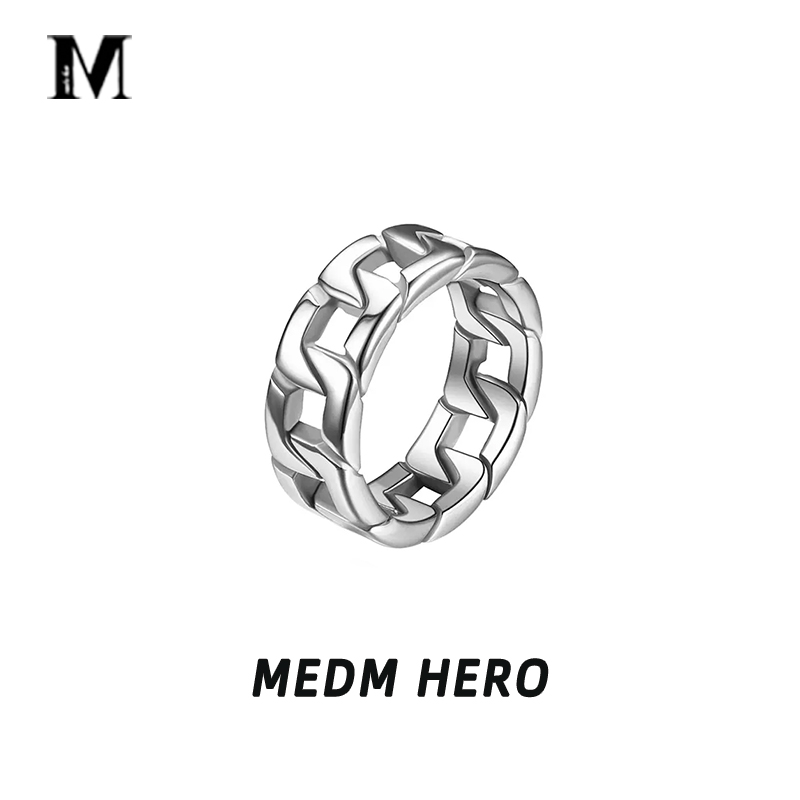 MEDMHERO男女钛钢简约戒指