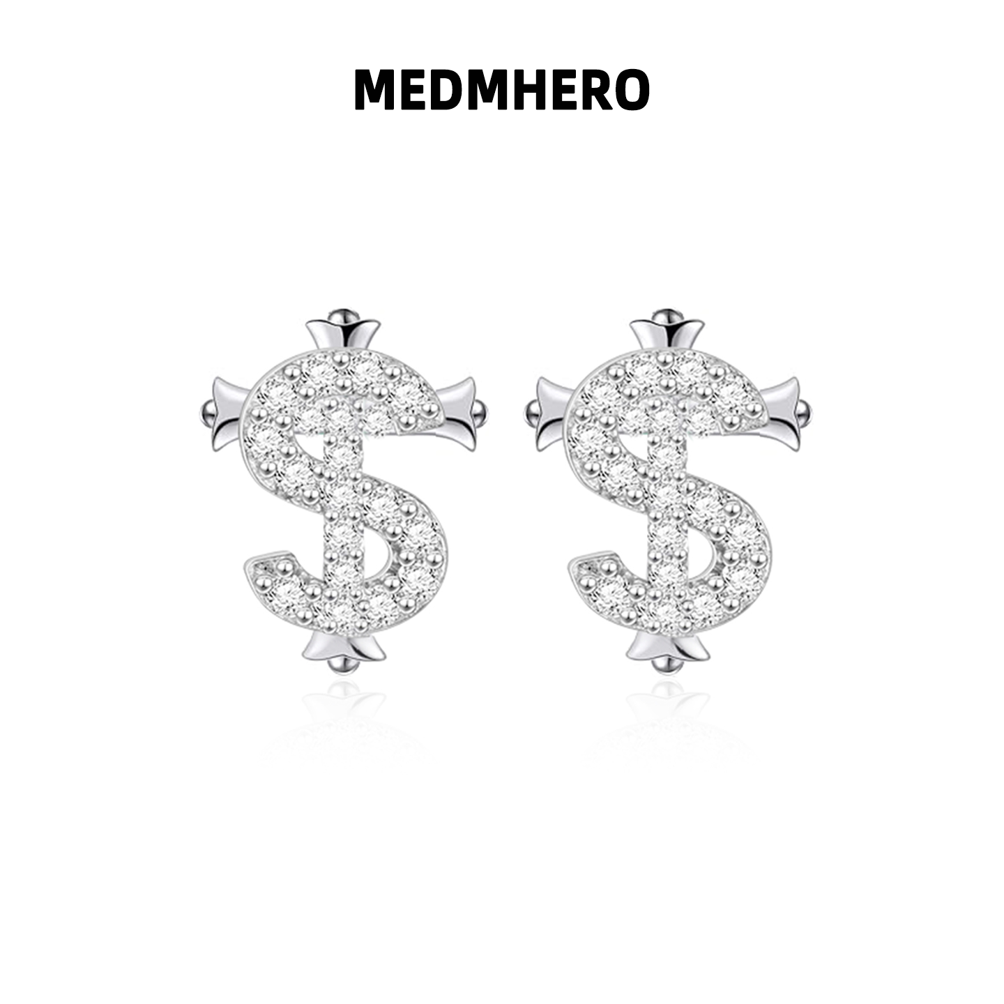 stk耳钉纯银字母嘻哈风潮酷耳饰