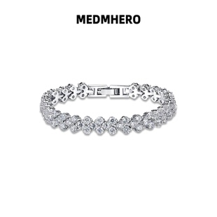 MEDM HERO饭制逆爱梓渝同款欧美超闪锆石罗马潮手链女古巴送男友