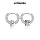 MEDM HEROS925银满钻耳环嘻哈个性 潮流耳钉男轻奢欧美耳饰