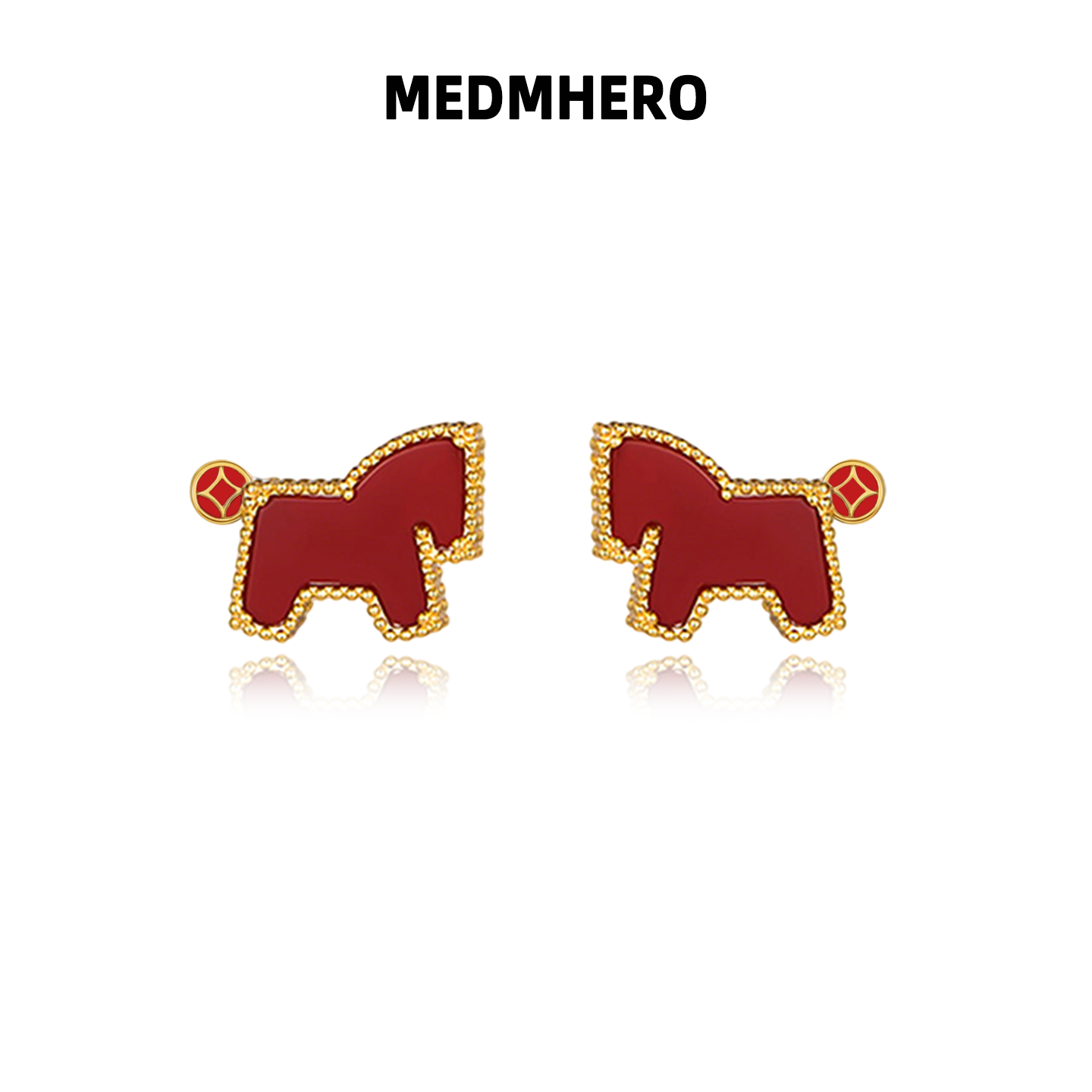 马年红色耳钉本命年耳环银针纯银潮新年情人节礼物2026新款耳饰,饰品/流行首饰/时尚饰品新,银饰耳饰,淘宝优惠券,粉丝福利购,淘宝优惠卷