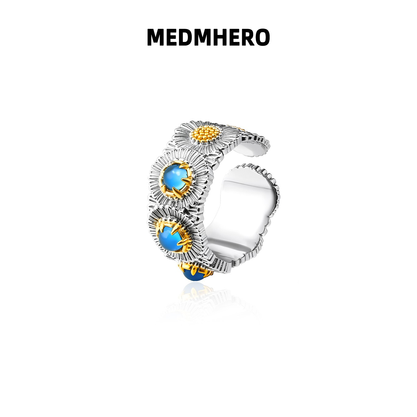 复古镶嵌个性可调节情侣对戒