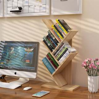 书架立体简易桌上学生桌面斜放式木质小型省空间置物卧室经济型的