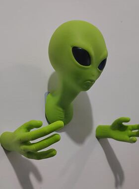 3D立体外星人壁挂搞怪拍照道具