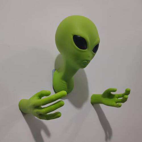 3D立体外星人壁挂搞怪拍照道具