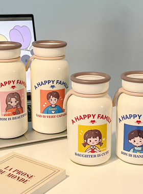 保温杯ins新款2024不锈钢306大容量女生水杯高颜值学生吸管双饮杯