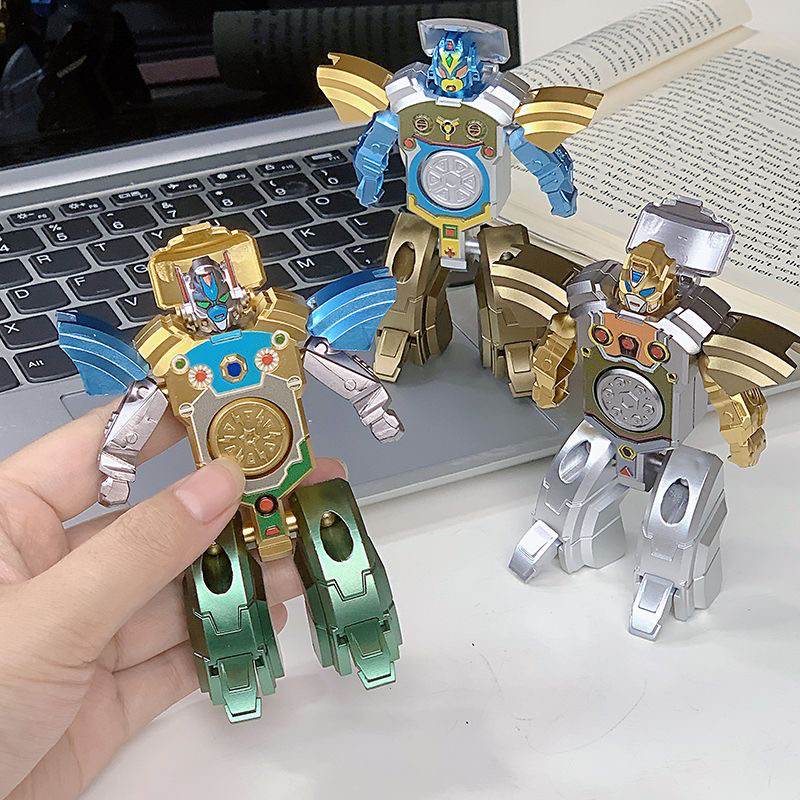 变形陀螺指尖旋转机器人解压神器恐龙造型儿童男孩益智玩具小礼物