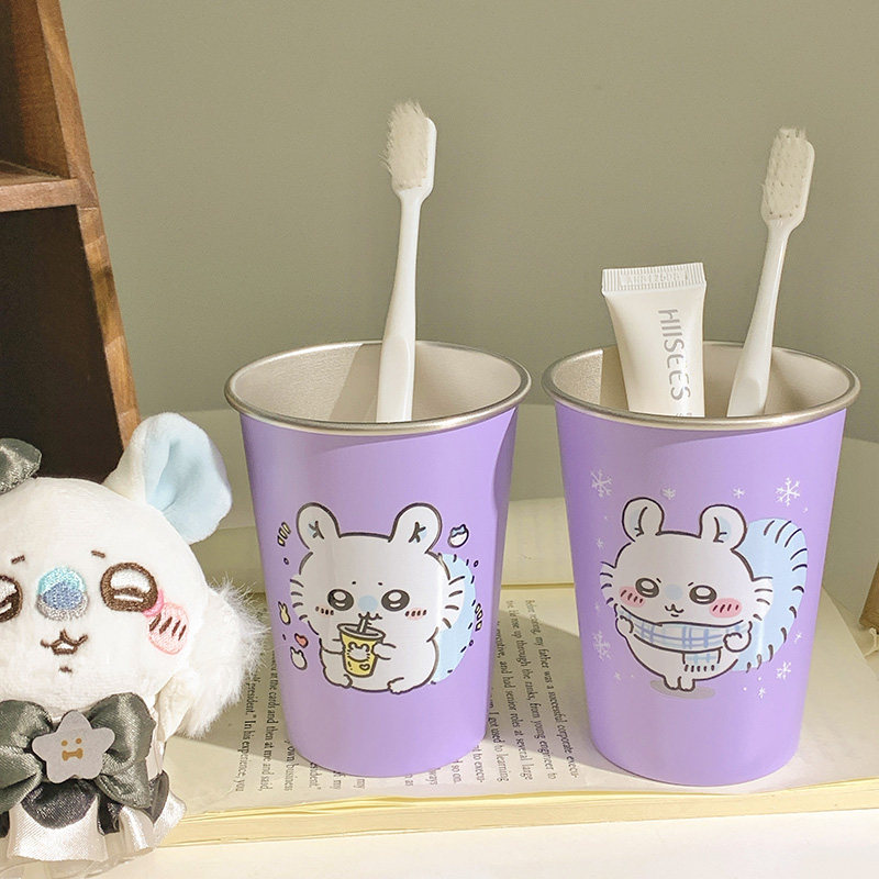 创意卡通喝水鼠鼠304牙刷漱口杯闺蜜高颜值情侣可爱家用不锈钢杯,家装主材,牙刷牙杯架/漱口杯,淘宝优惠券,粉丝福利购,淘宝优惠卷