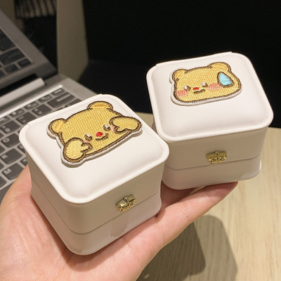 可爱黄油小熊大容量便携首饰盒