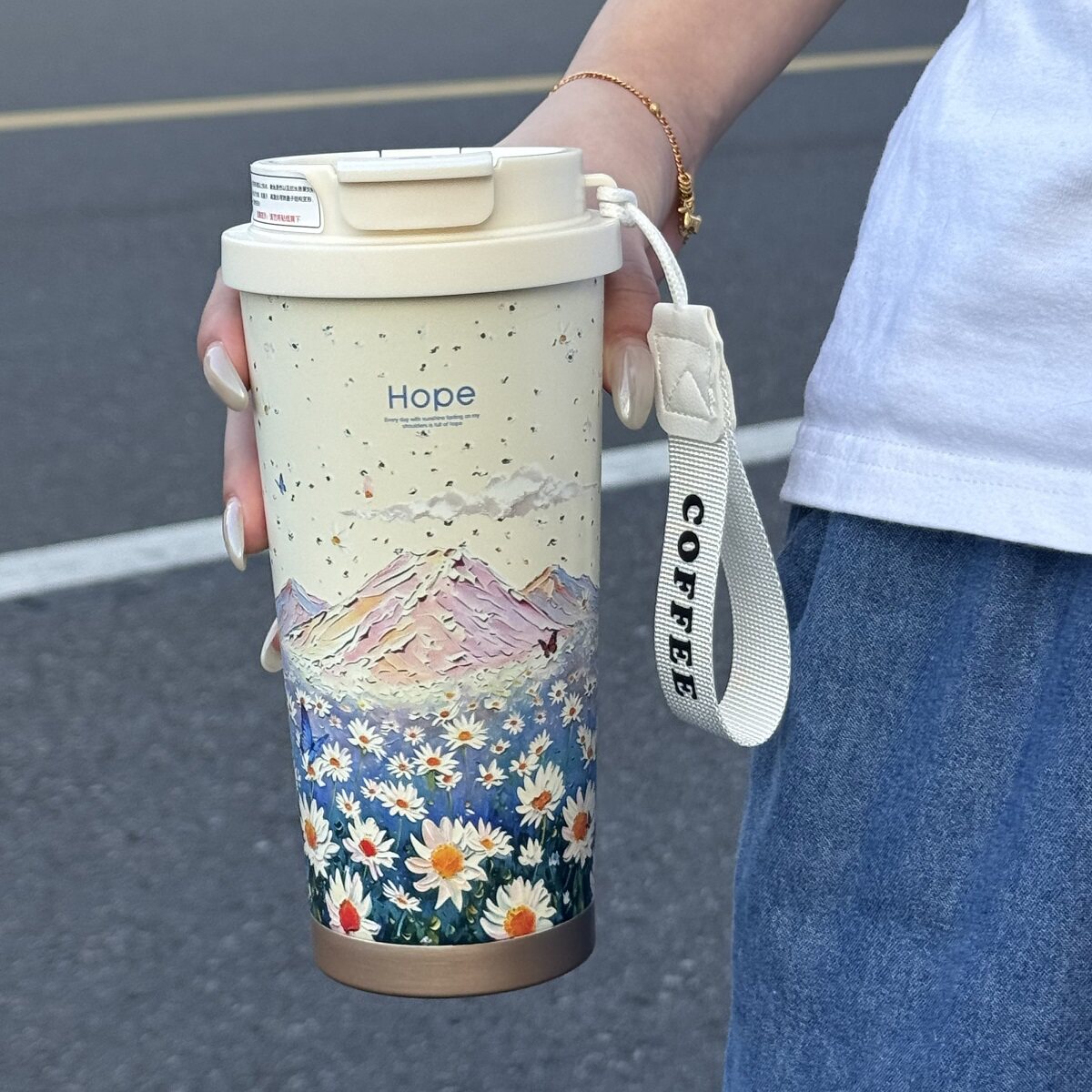 2026新款保温杯316不锈钢咖啡杯女生大容量杯子高颜值ins吸管水杯