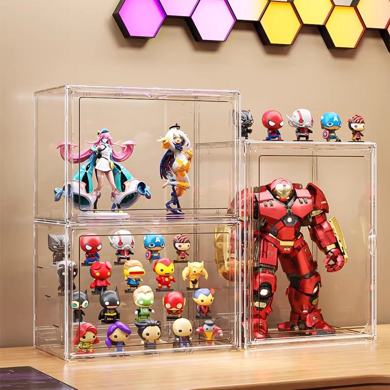 盲盒收纳展示架手办展示柜高透亚克力泡泡玛特透明摆件娃娃收纳盒,收纳整理,手办收纳盒,淘宝优惠券,粉丝福利购,淘宝优惠卷