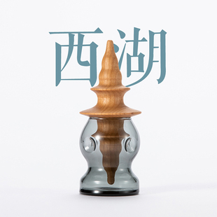 客厅茶室装 马鹿香薰香氛精油摆件杭州西湖三潭印月新中式 饰品礼品