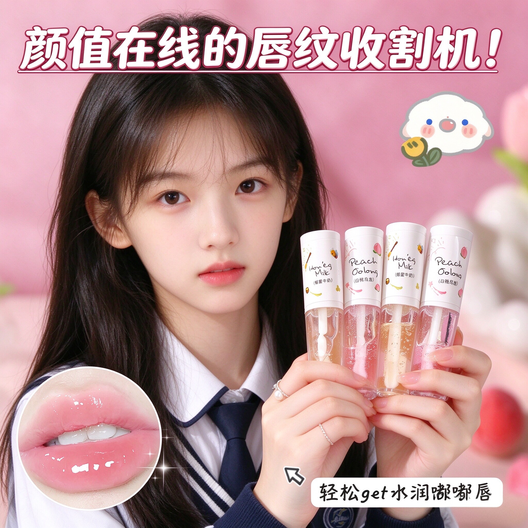 蜂蜜护唇油滋润保湿升级款唇蜜去死皮防干裂淡化唇纹口红打底唇膜