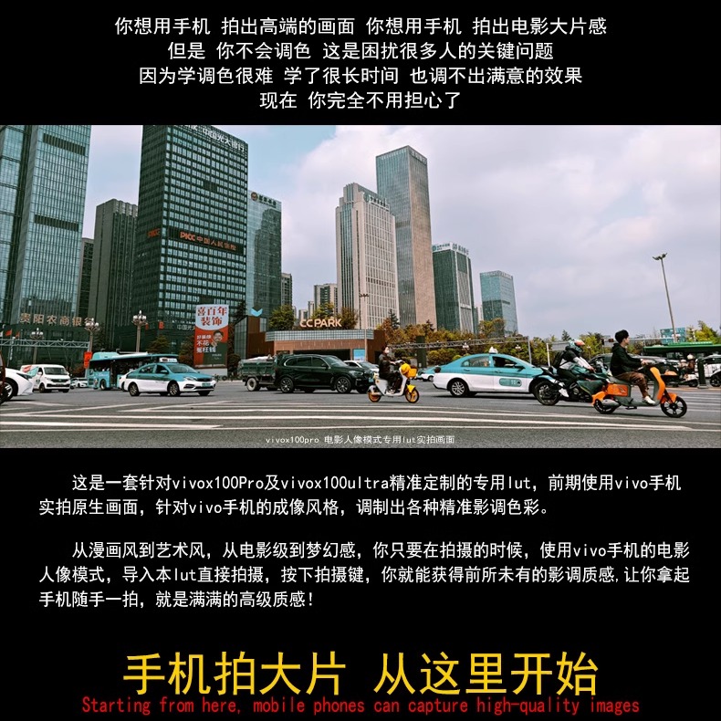 VIVOx100PRO专用Lut手机摄影调色预设合集质感人像打造专业拍摄