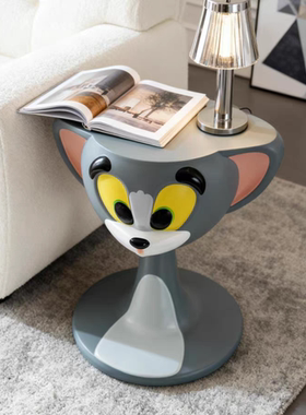 网红汤姆猫创意落地摆件沙发边几茶几客厅卡通家居饰品可爱床头柜